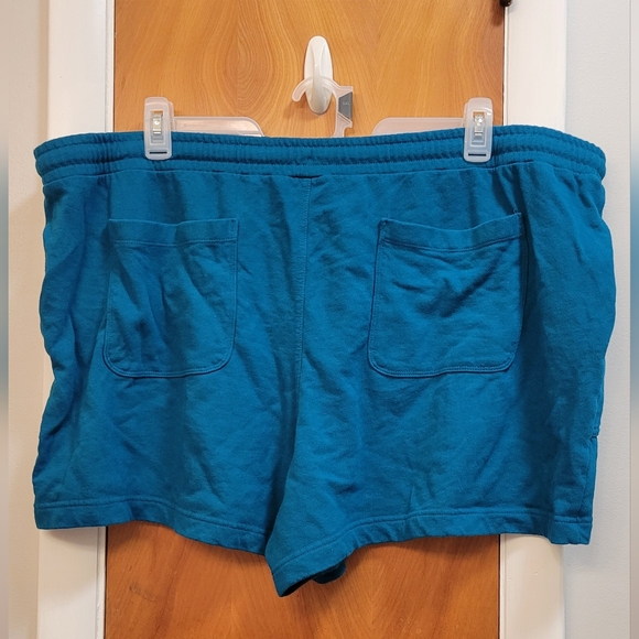 Terra & Sky Teal/Blue Knit Shorts - Size 3X (24W-26W) - Picture 2 of 2